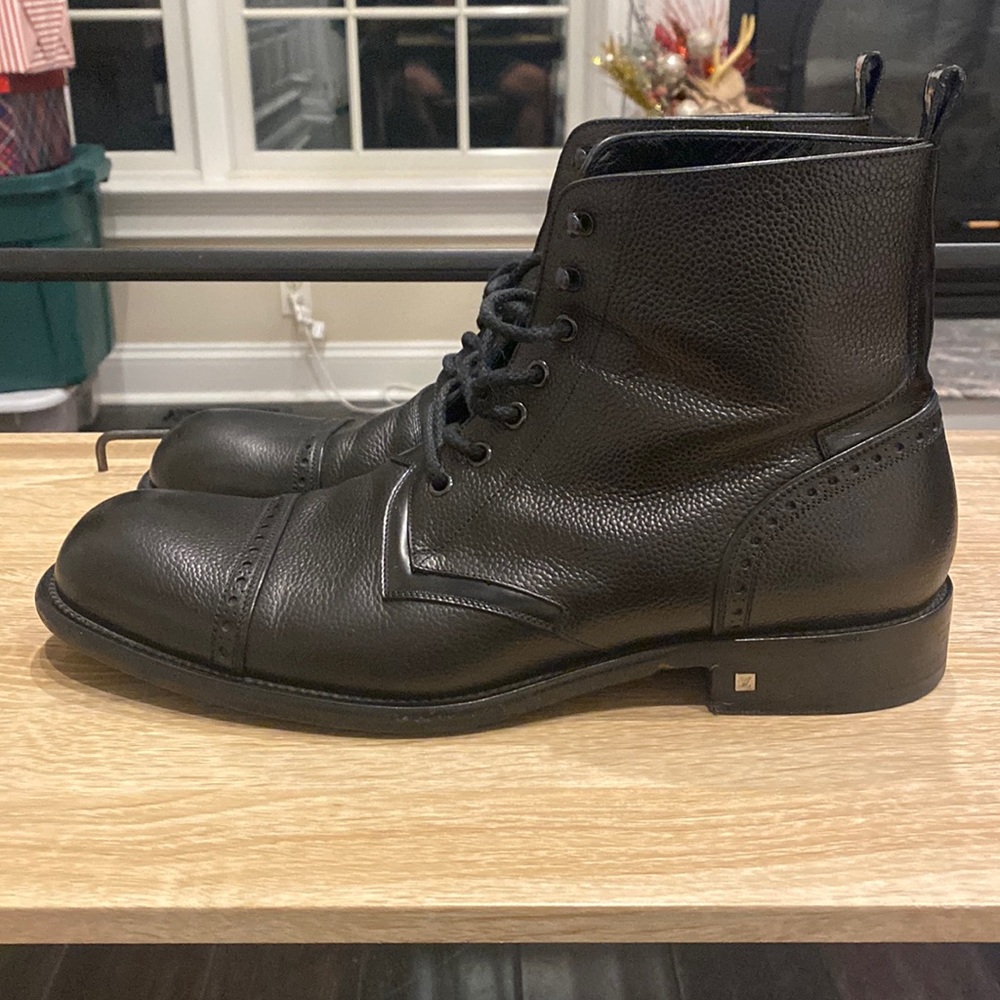 Louis Vuitton combat boots size 11 black